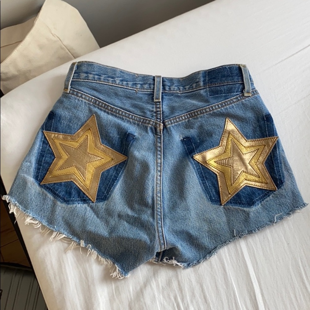 Nasty gal star patch denim shorts.
